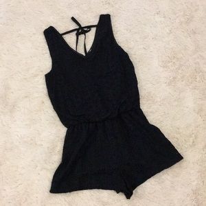 Black lace romper